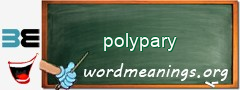 WordMeaning blackboard for polypary
